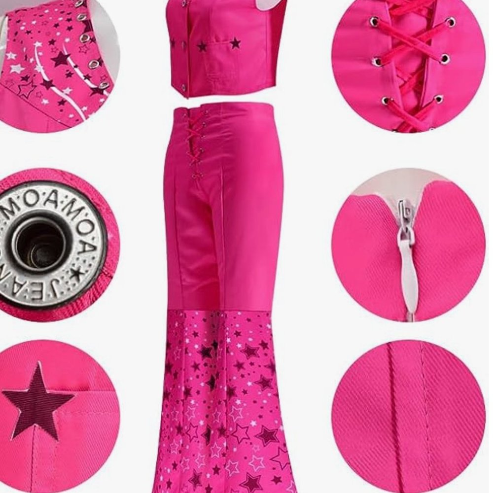 SPMCOEJS Adult Cowgirl Costume Barbie The Movie Adult  Medium - Picture 3 of 6